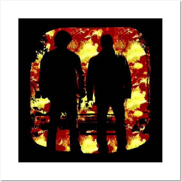 DEAN AND SAM - FIRE Wall Art by GreatSeries